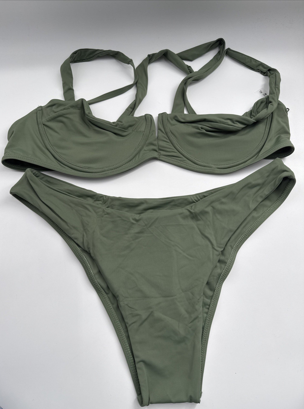 Womens Sexy Bikini Sets,Triangle Bikinis,Two Piece Swimsuit Size XL, Green *READ
